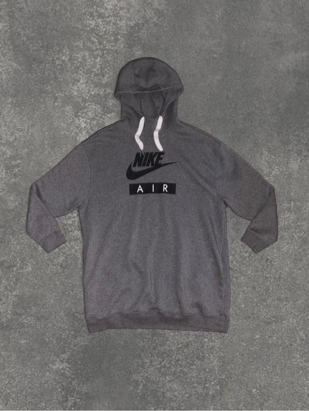 Nike Gray Sweater Dress with hoodie and pockets in a Size Medium